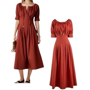 J. Crew Terracotta Midi Dress